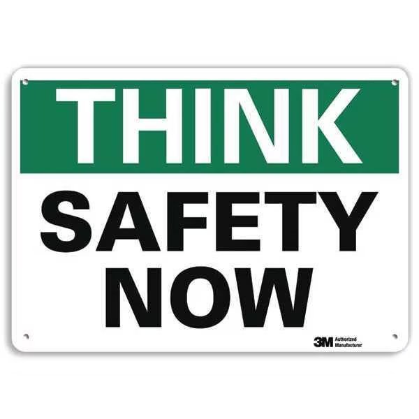 Think Sign, 10 in H, 14 in W, Aluminum, English, U7-1335-NA_14x10, LYLE, Mfr# U7-1335-NA_14x10