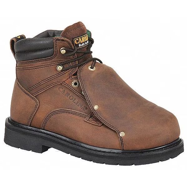 Size 12D Men's 6 in Work Boot Steel Work Boot, Brown, CAROLINA SHOE, Mfr# 599