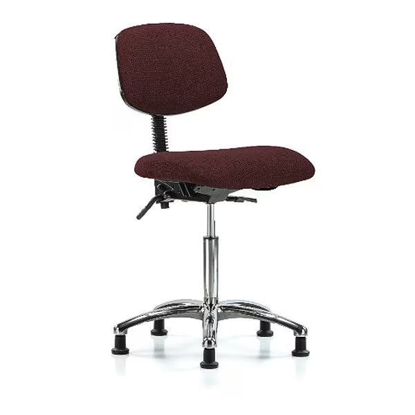 Chair, Fab, Med Bench, Chr Tilt Glides, Bur, BLUE RIDGE ERGONOMICS, Mfr# BR-FMBCH-CR-T1-A0-NF-RG-F41