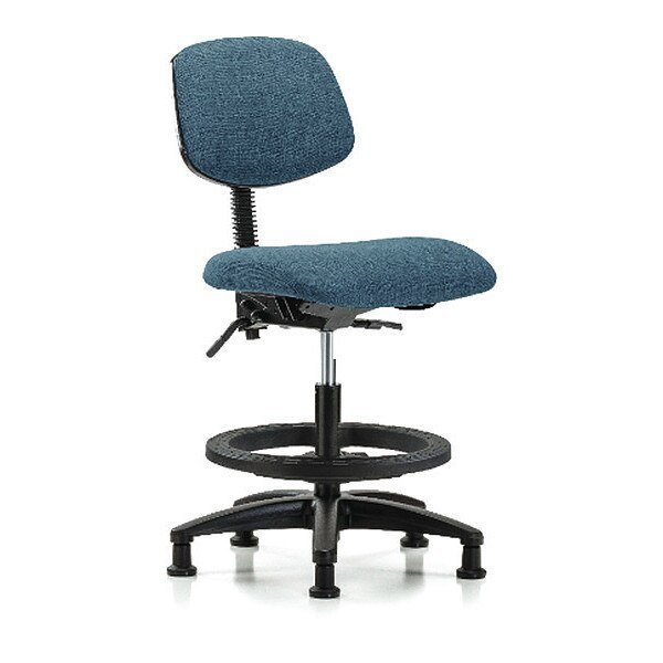 Chair, Fab, Med Bench, Tilt BF Glides, Blu, Weight Capacity: 300 lb., BLUE RIDGE ERGONOMICS, Mfr# BR-FMBCH-RG-T1-A0-BF-RG-F43
