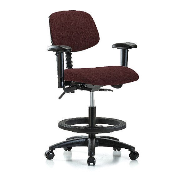 Chair, Fab, Med Bench, Tilt AA BF Cast, Bur, Blue Ridge Ergonomics, Mfr#: BR-FMBCH-RG-T1-A1-BF-RC-F41