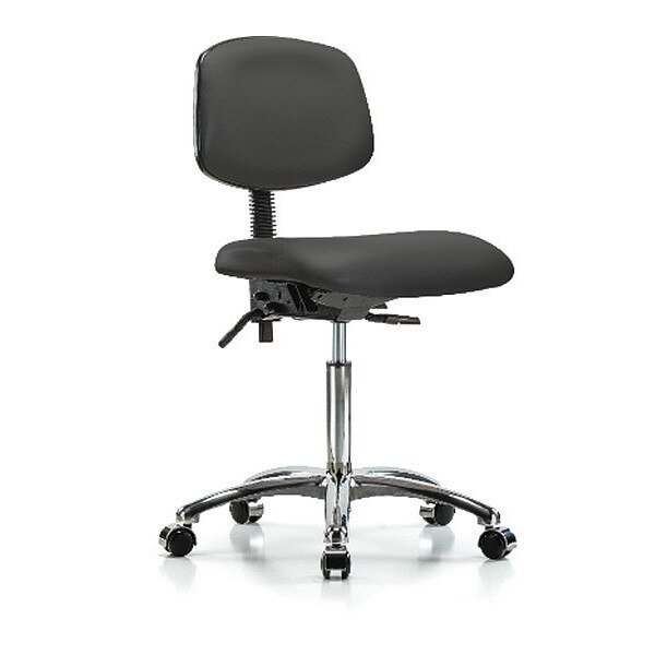 Chair, Vin, Med Bench, Chr Tilt Casters, Gry, BLUE RIDGE ERGONOMICS, Mfr# BR-VMBCH-CR-T1-A0-NF-CC-8605