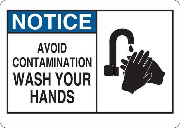 Notice Sign, 10 in H, 14 in W, Vinyl, English, 35GE23, CONDOR, Mfr# 35GE23