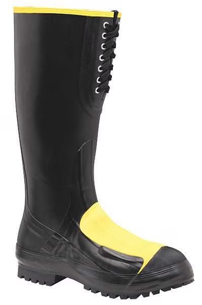 Size 10 Men's Steel Rubber Boot, Black, Lacrosse, Mfr#: 228050