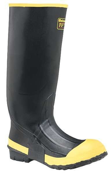 Size 9 Men's Steel Rubber Boot, Black, LACROSSE, Mfr# 101110