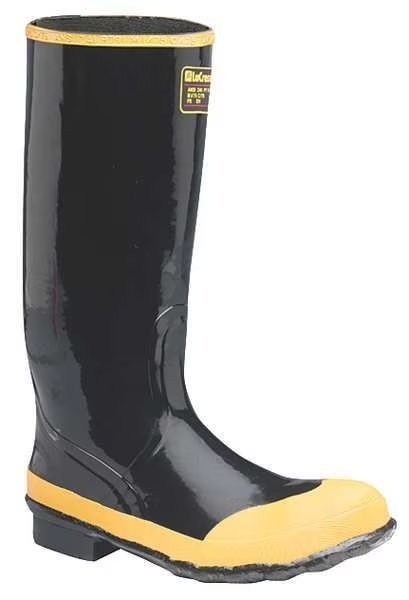 Size 12 Men's Steel Rubber Boot, Black, LACROSSE, Mfr# 24009043