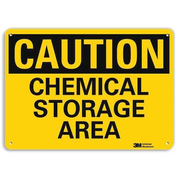 Caution Sign, 10 in H, 14 in W, Plastic, Horizontal Rectangle, English, U4-1114-NP_14X10, LYLE, Mfr# U4-1114-NP_14X10
