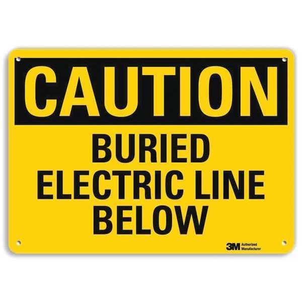 Plastic Caution Sign, 4 Holes, 10