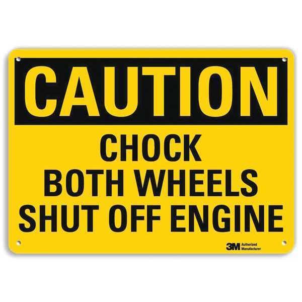 Caution Sign, 10 in H, 14 in W, Plastic, Horizontal Rectangle, English, U4-1125-NP_14X10, LYLE, Mfr# U4-1125-NP_14X10