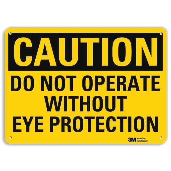 Plastic Caution Sign, 4 Holes, 10