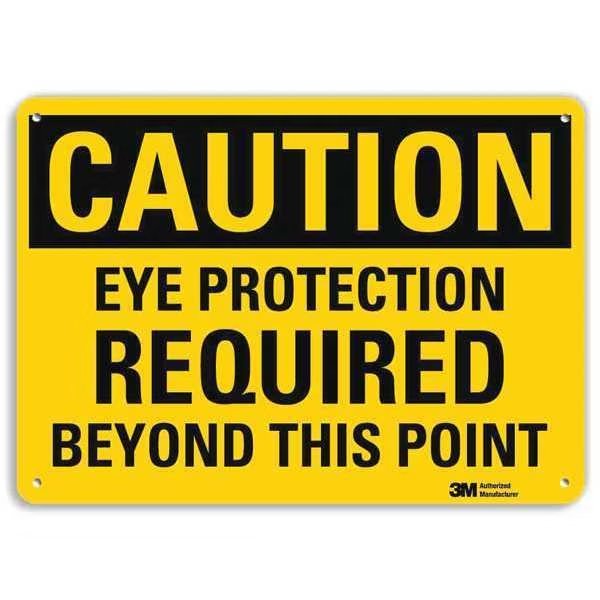 Plastic Caution Sign, 4 Holes, 10