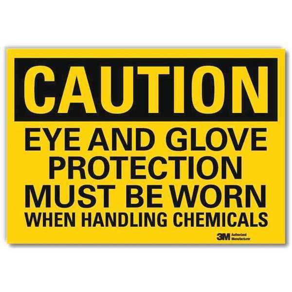 Safety Sign, Eye Glove Protection, 14in.W, LYLE, Mfr# U4-1273-RD_14X10