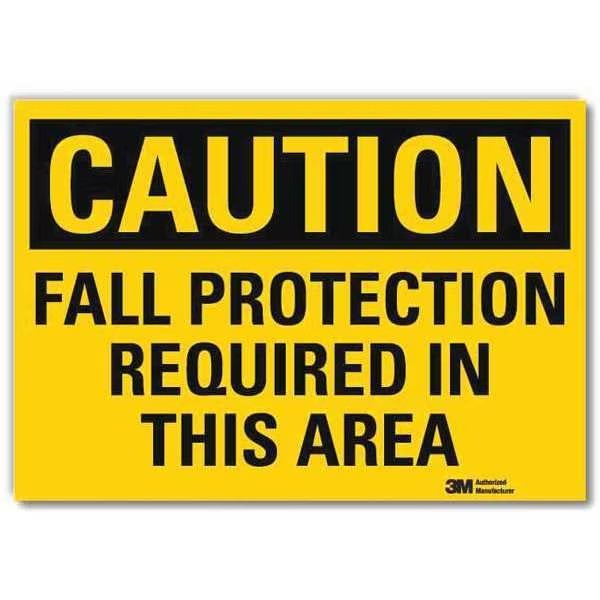 Safety Sign, Fall Protection, 14in.W, LYLE, Mfr# U4-1300-RD_14X10