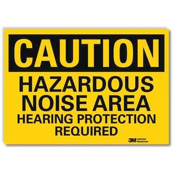 Safety Sign, Hazardous Noise Area, 14in.W, Lyle, Mfr#: U4-1375-RD_14X10
