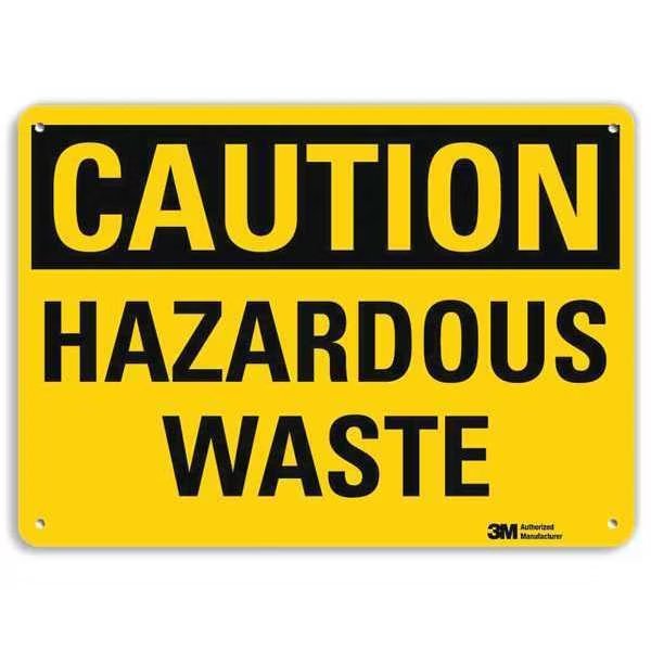 Caution Sign, 10 in H, 14 in W, Plastic, Horizontal Rectangle, English, U4-1377-NP_14X10, LYLE, Mfr# U4-1377-NP_14X10