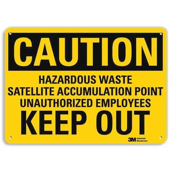 Caution Sign, 10 in H, 14 in W, Horizontal Rectangle, English, U4-1382-NA_14x10, LYLE, Mfr# U4-1382-NA_14x10
