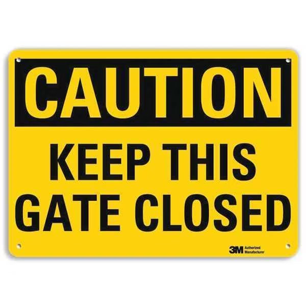 Safety Sign, Keep Door Clsd, Text, 10in.W, LYLE, Mfr# U4-1473-RA_10X7
