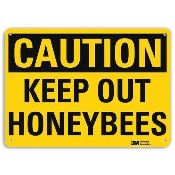 Caution Sign, 10 in H, 14 in W, Plastic, Horizontal Rectangle, English, U4-1470-NP_14X10, LYLE, Mfr# U4-1470-NP_14X10