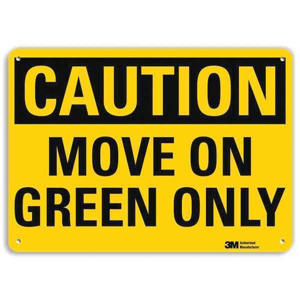 Caution Sign, 7 in H, 10 in W, Aluminum, Vertical Rectangle, English, U4-1535-NA_10x7, LYLE, Mfr# U4-1535-NA_10x7