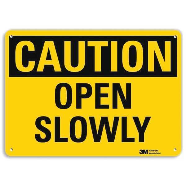 Safety Sign, 10 in Height, 14 in Width, Aluminum, Horizontal Rectangle, English, U4-1569-RA_14X10, LYLE, Mfr# U4-1569-RA_14X10