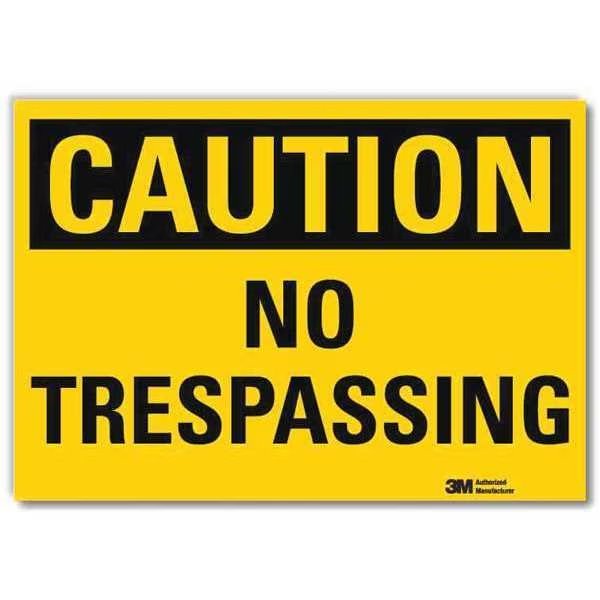 Safety Sign, No Trespassing, 10in.Hx14in.W, LYLE, Mfr# U4-1554-RD_14X10