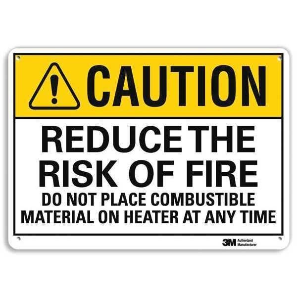 Caution Sign, 10 in H, 14 in W, Plastic, Horizontal Rectangle, English, U4-1624-NP_14X10, LYLE, Mfr# U4-1624-NP_14X10