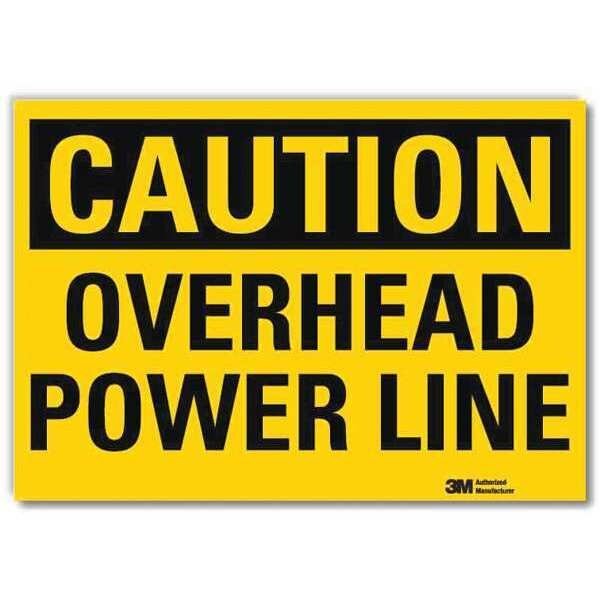 Safety Sign, Overhead Power Line, 10 in. W, LYLE, Mfr# U4-1579-RD_10X7