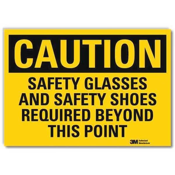 Safety Sign, Safety Shoes Required, 14in W, LYLE, Mfr# U4-1644-RD_14X10