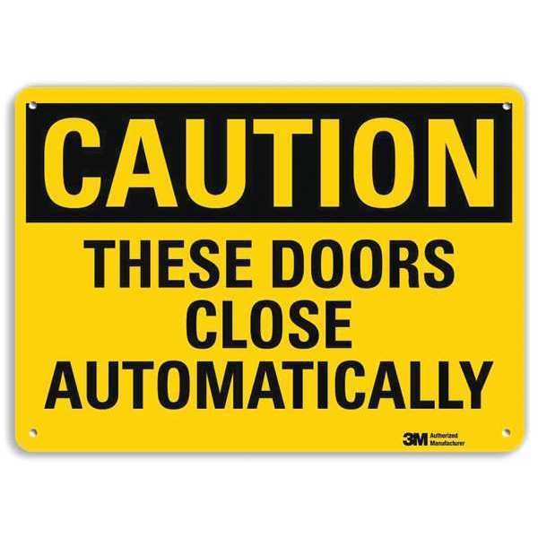 Caution Sign, 10 in H, 14 in W, Plastic, Horizontal Rectangle, English, U4-1701-NP_14X10, Lyle, Mfr#: U4-1701-NP_14X10