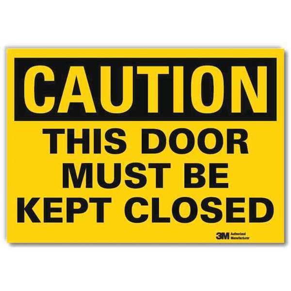Safety Sign, Door Must Be Kept Closed, LYLE, Mfr# U4-1705-RD_10X7