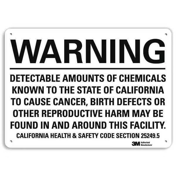 Warning Sign, 7 in H, 10 in W, Vertical Rectangle, English, U6-1051-RA_10X7, LYLE, Mfr# U6-1051-RA_10X7