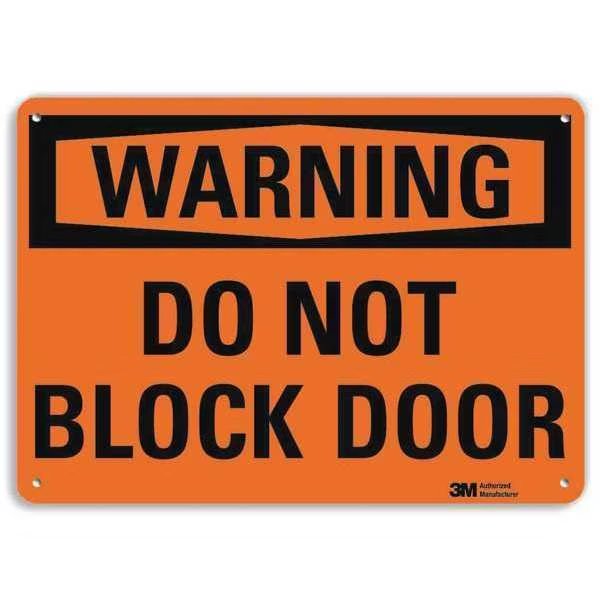 Warning Sign, 10 in H, 14 in W, Aluminum, Horizontal Rectangle, English, U6-1053-NA_14x10, LYLE, Mfr# U6-1053-NA_14x10