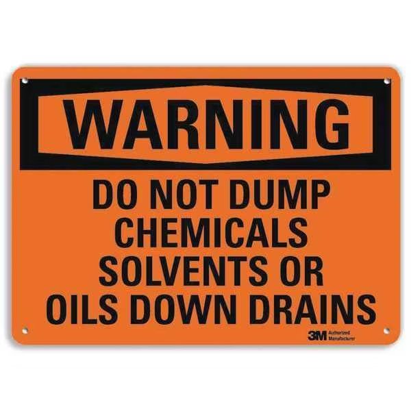 Warning Sign, 10 in H, 14 in W, Horizontal Rectangle, English, U6-1055-NA_14x10, LYLE, Mfr# U6-1055-NA_14x10