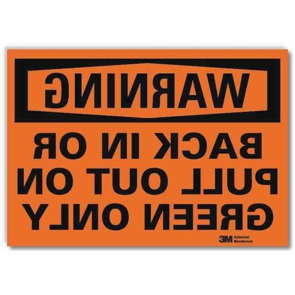 Reflective Loadiing & Unloading Label, 10 in H, 14 in W, Aluminum, Horizontal  U6-1034-RD_14X10, LYLE, Mfr# U6-1034-RD_14X10