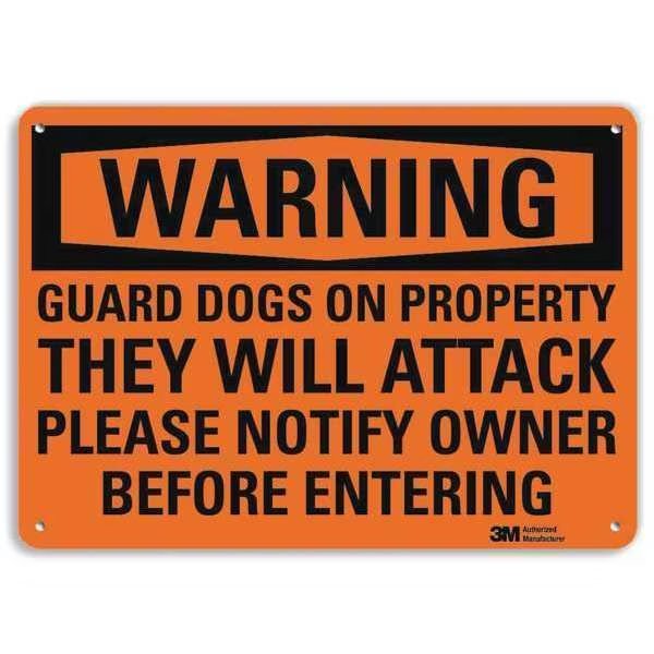 Warning Sign, 7 in H, 10 in W, Plastic, Vertical Rectangle, English, U6-1104-NP_10X7, Lyle, Mfr#: U6-1104-NP_10X7