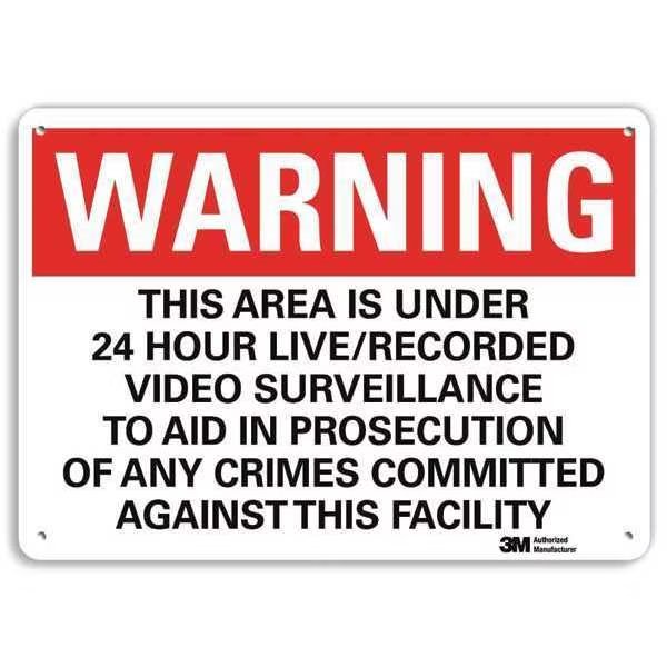 Warning Sign, 7 in H, 10 in W, Aluminum, Vertical Rectangle, English, U6-1236-NA_10x7, Lyle, Mfr#: U6-1236-NA_10x7