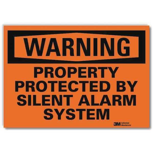 Security Sign, Silent Alarm System, 10in W, LYLE, Mfr# U6-1209-RD_10X7