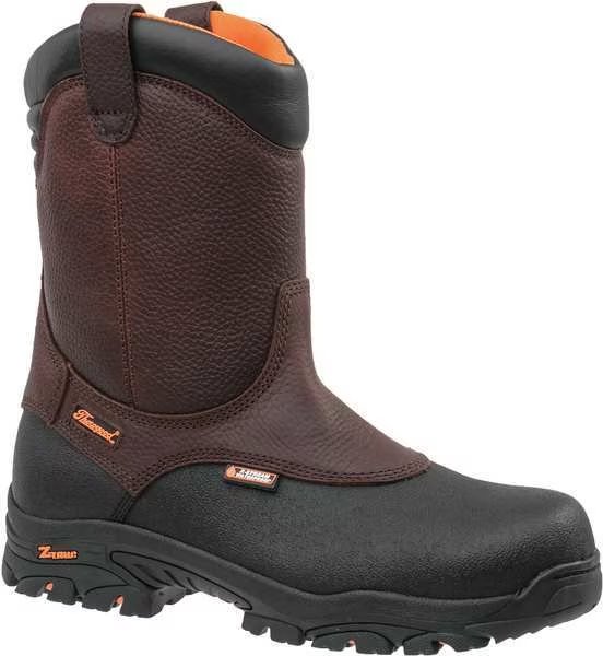 Work Boots, Mens, 12, W, Pull On, Brown, PR, THOROGOOD SHOES, Mfr# 804-4810 12W