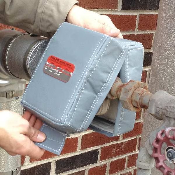 Heat Shield with Quick Release Fabric Flap, 6 in L, 5 in W, 7 in H, 500  Degrees F, SHANNON INSULTECH, Mfr# HS-156-2CME6