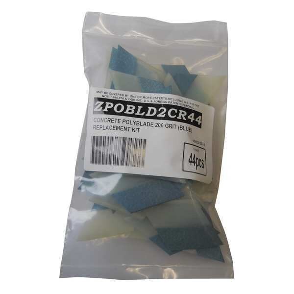 Polishing Replacement Kit, 6in., Blue, PK44, DIAMABRUSH, Mfr# ZPOBLD2CR44