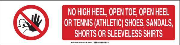 Slider Insert, 6in H, Black and Red/White, Brady, Mfr#: 140759