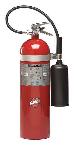 Fire Extinguisher, 10B:C, Carbon Dioxide, 15 lb, Buckeye Fire Equipment, Mfr#: 46100