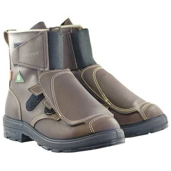Size 13 Men's 8 in Work Boot Aluminum Work Boot, Brown, ROYER, Mfr# 1-2161XPA-130