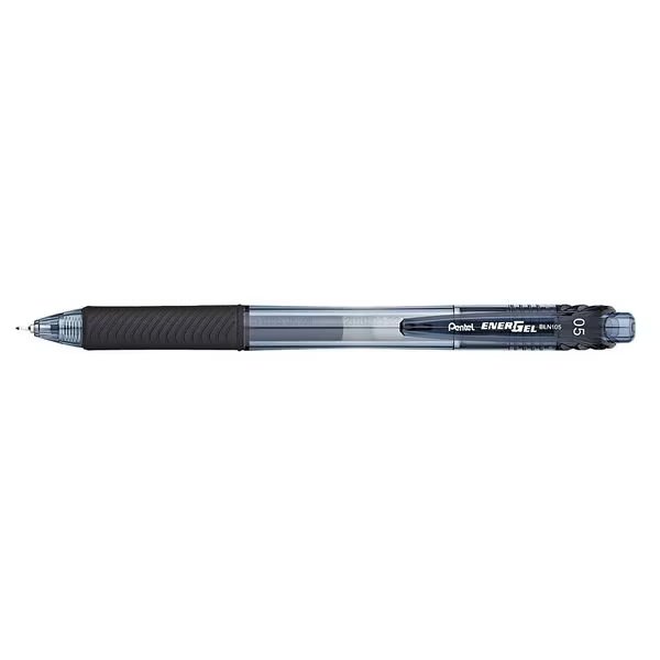 Retractable Roller Ball Pen, Fine 0.5 mm, Black PK12, Pentel, Mfr#: PENBLN105A
