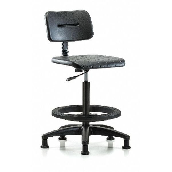 Basic Poly Hi Bench Chair, BF, Glides, BLUE RIDGE ERGONOMICS, Mfr# BR-BPHBCH-RG-BF-RG