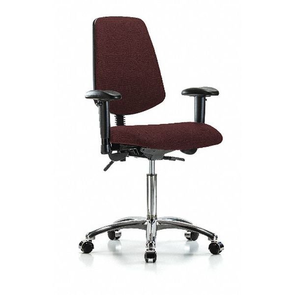 Fab Med Bench Chair, Bk, Cast, Bur, Weight Capacity: 300 lb., BLUE RIDGE ERGONOMICS, Mfr# BR-FMBCH-MB-CR-T1-A1-NF-CC-F41