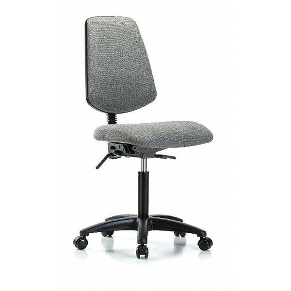 Fab Med Bench Chair, Bk, Cast, Gry, Arm Style: No Arms, BLUE RIDGE ERGONOMICS, Mfr# BR-FMBCH-MB-RG-T0-A0-NF-RC-F44