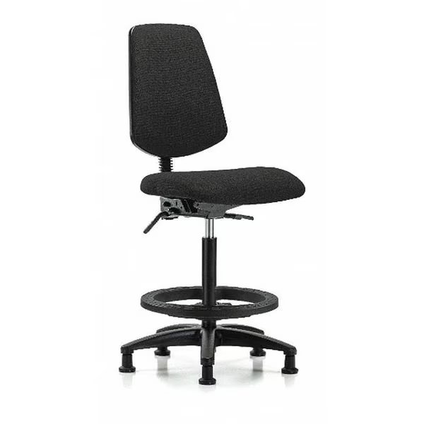 Fab Hi Bench Chair, Med, Bk, BF, Glds, Blk, Arm Style: No Arms, BLUE RIDGE ERGONOMICS, Mfr# BR-FHBCH-MB-RG-T1-A0-BF-RG-F42