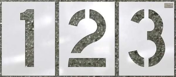 Stencil, Number Kit, 12pcs., 12 x 9 In., C.H. HANSON, Mfr# 70358