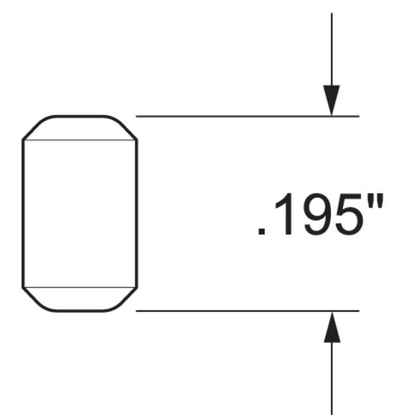3101-21 Brass Pin Btm 0.195 Prpl, Kwikset, Mfr#: 83101-001